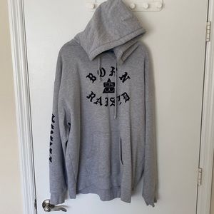 Club 75 x Born & Raised Collab “Paris Los Angeles” XL Heather Grey Hoodie